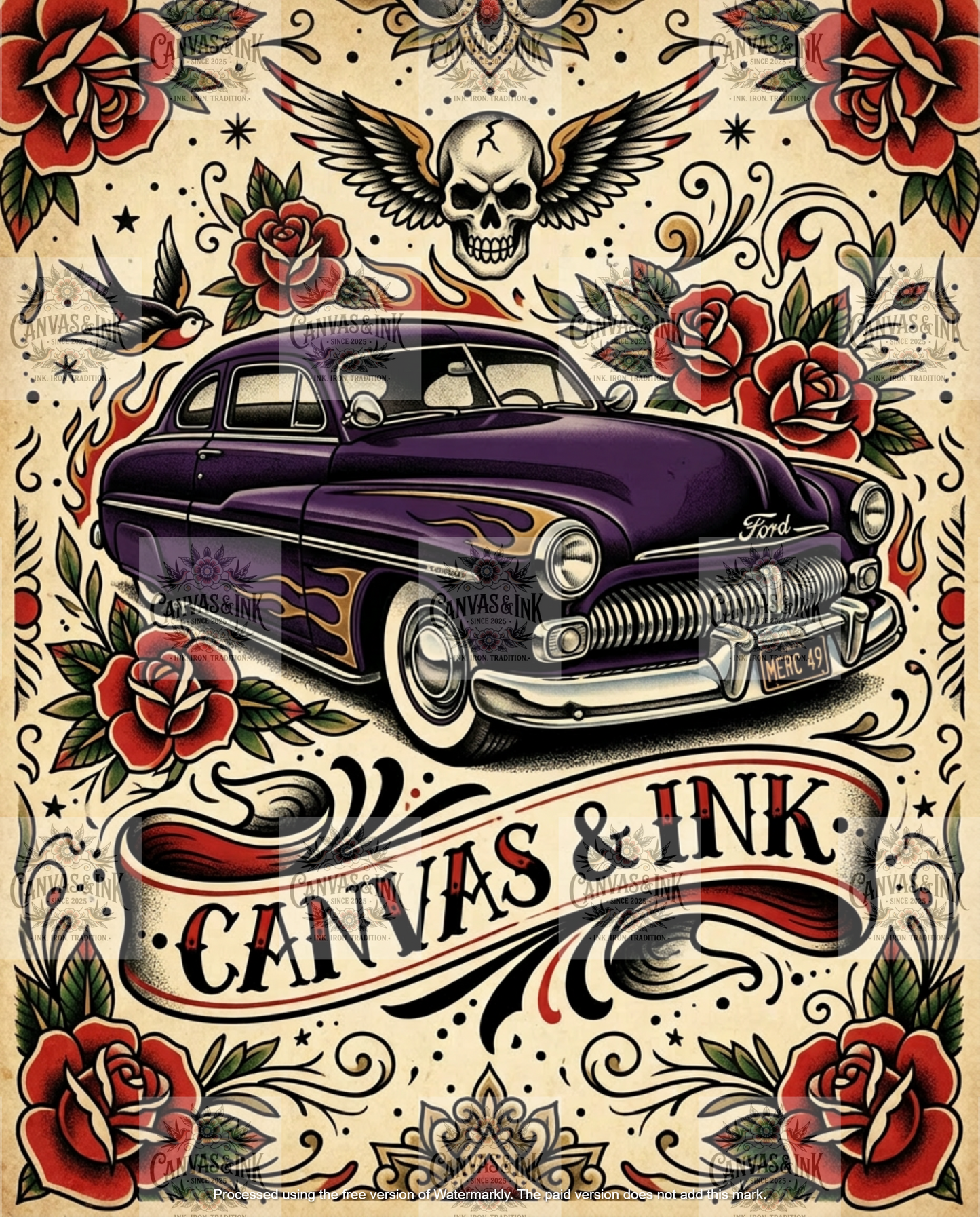 49 Mercury Blues A4 Metal Sign