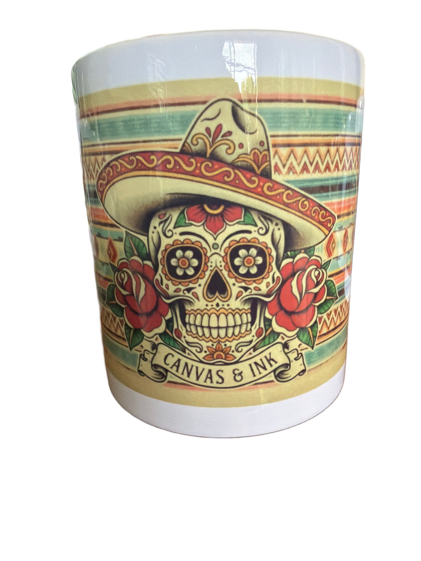 Serape Sugar Skull 11oz Mug