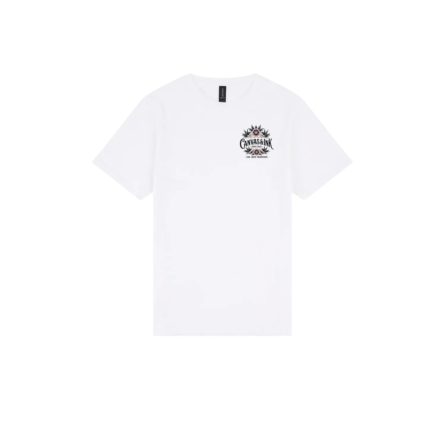 White front flat lay