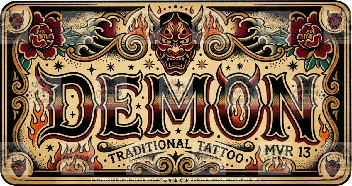 Demon Licence Plate
