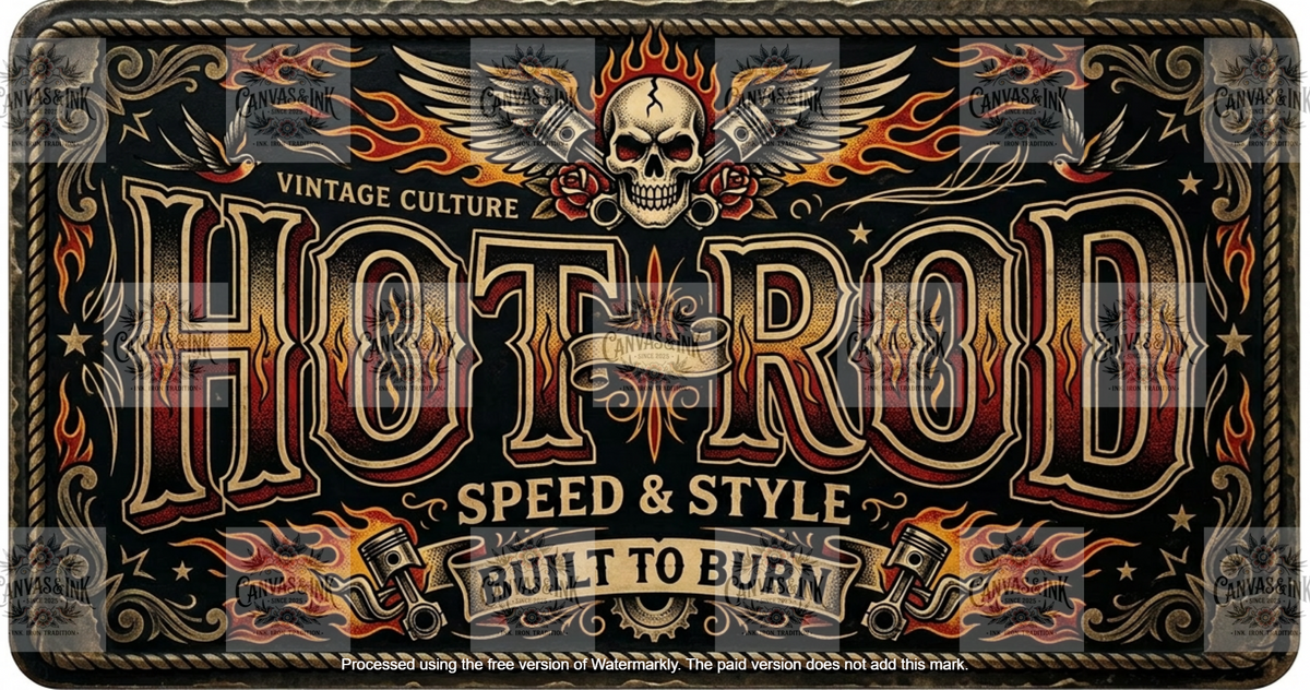 Hot Rod – Black Licence Plate