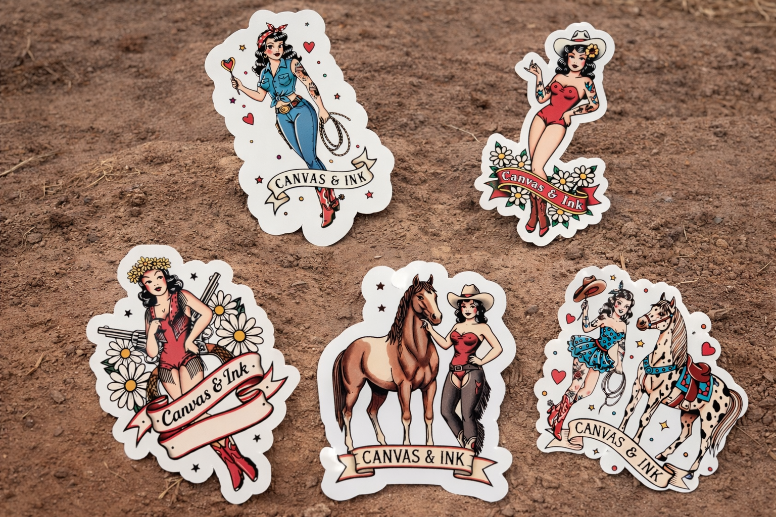 Cowgirl 5 Sticker Pack