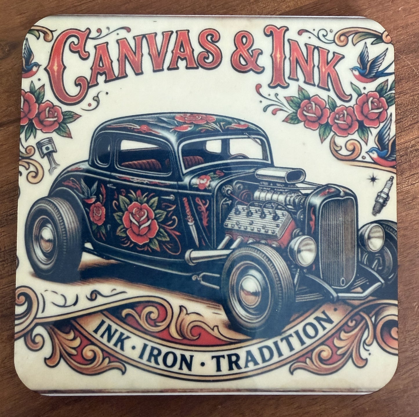 Cork Back Coaster - '32 Five window Coupe