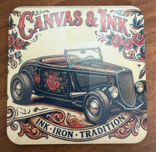 Cork Back Coaster - '34 Roadster