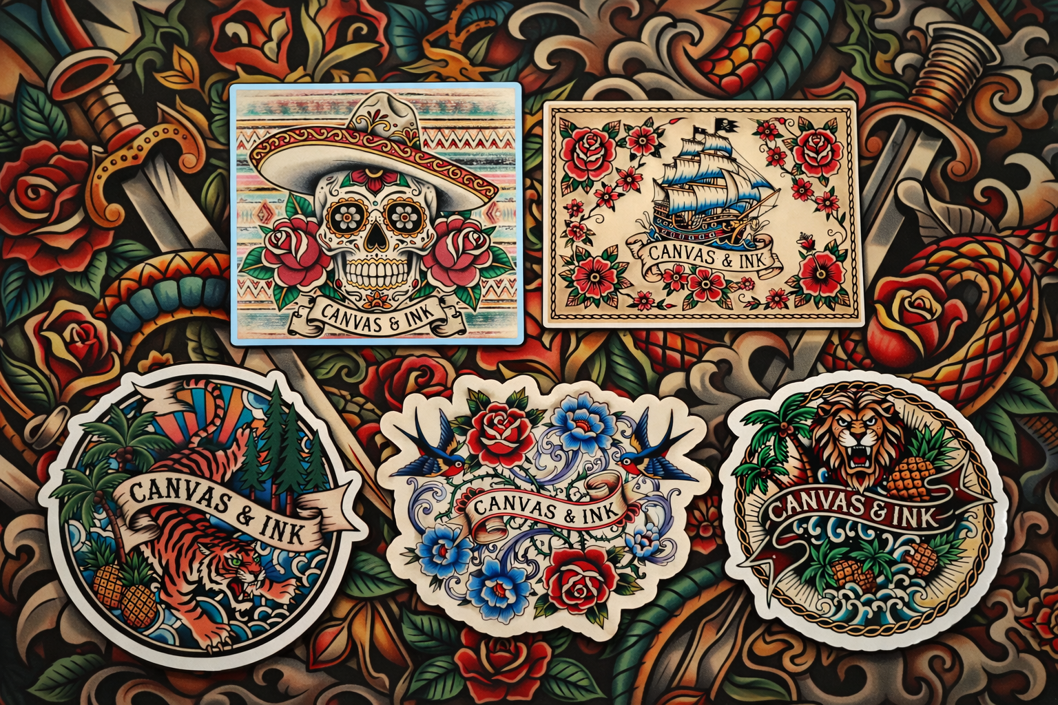 Neo-Trad 5 Sticker Pack