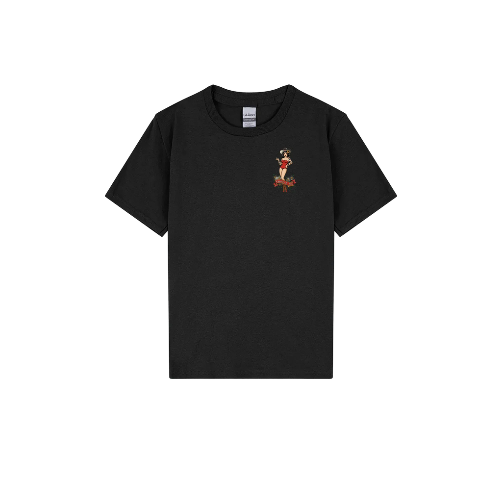 Black front flat lay