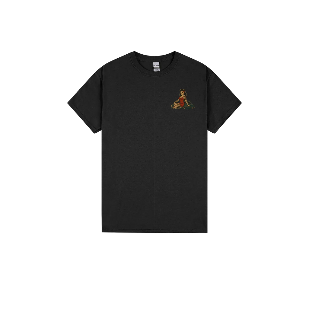 Black front flat lay