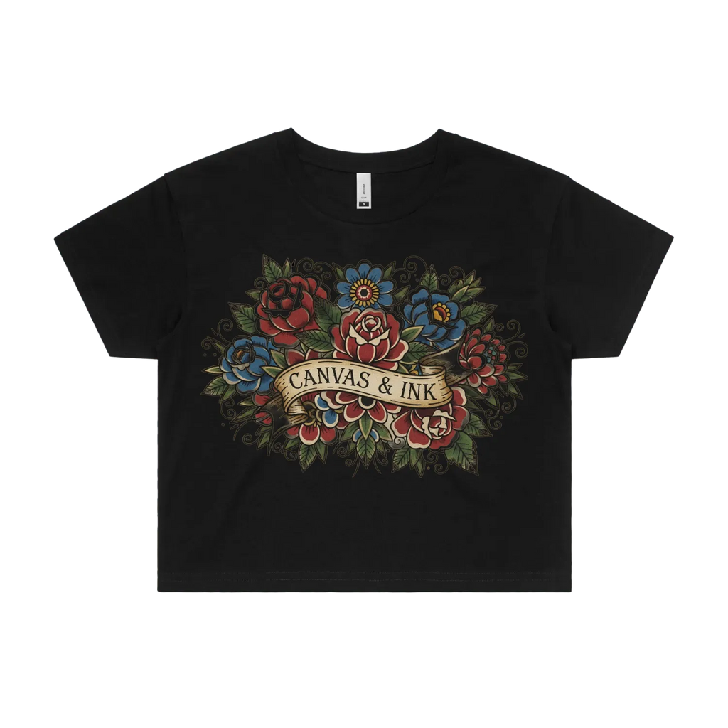 Black front flat lay