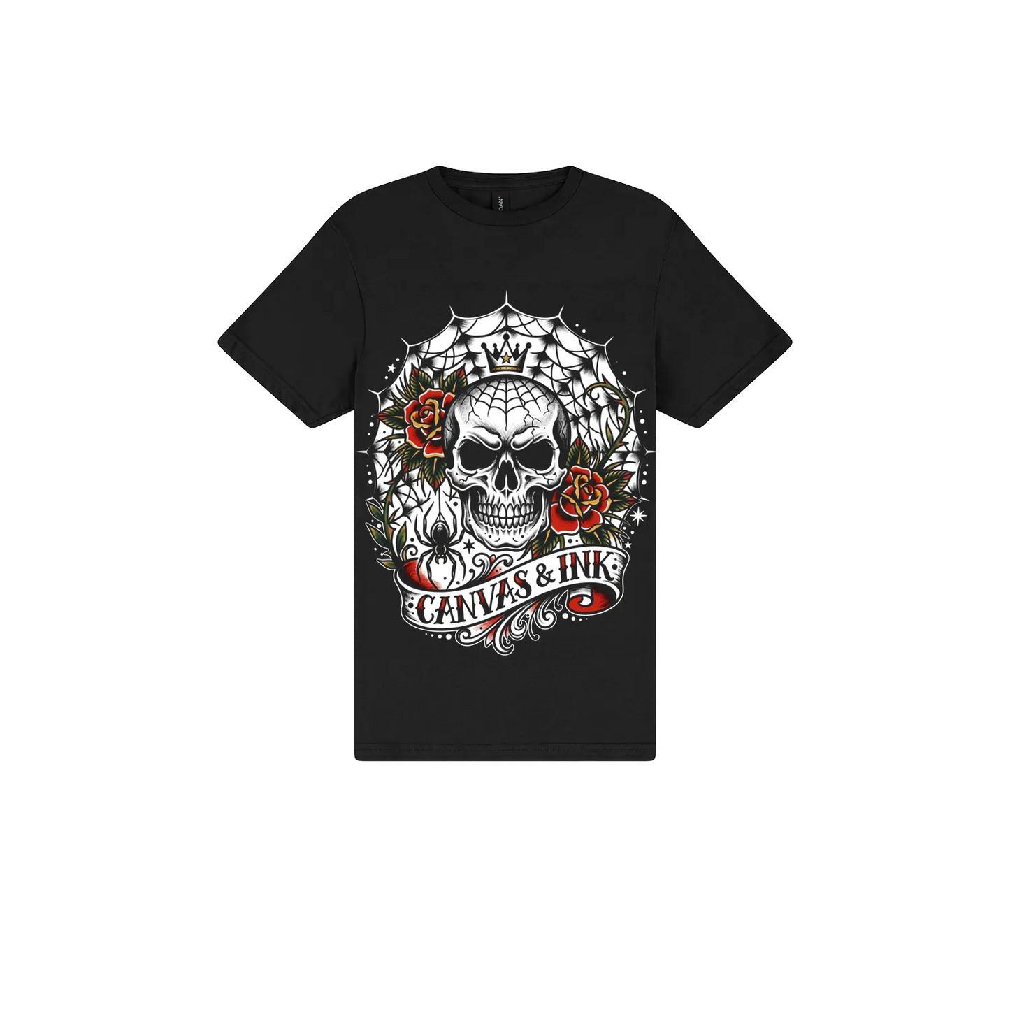 Black front flat lay