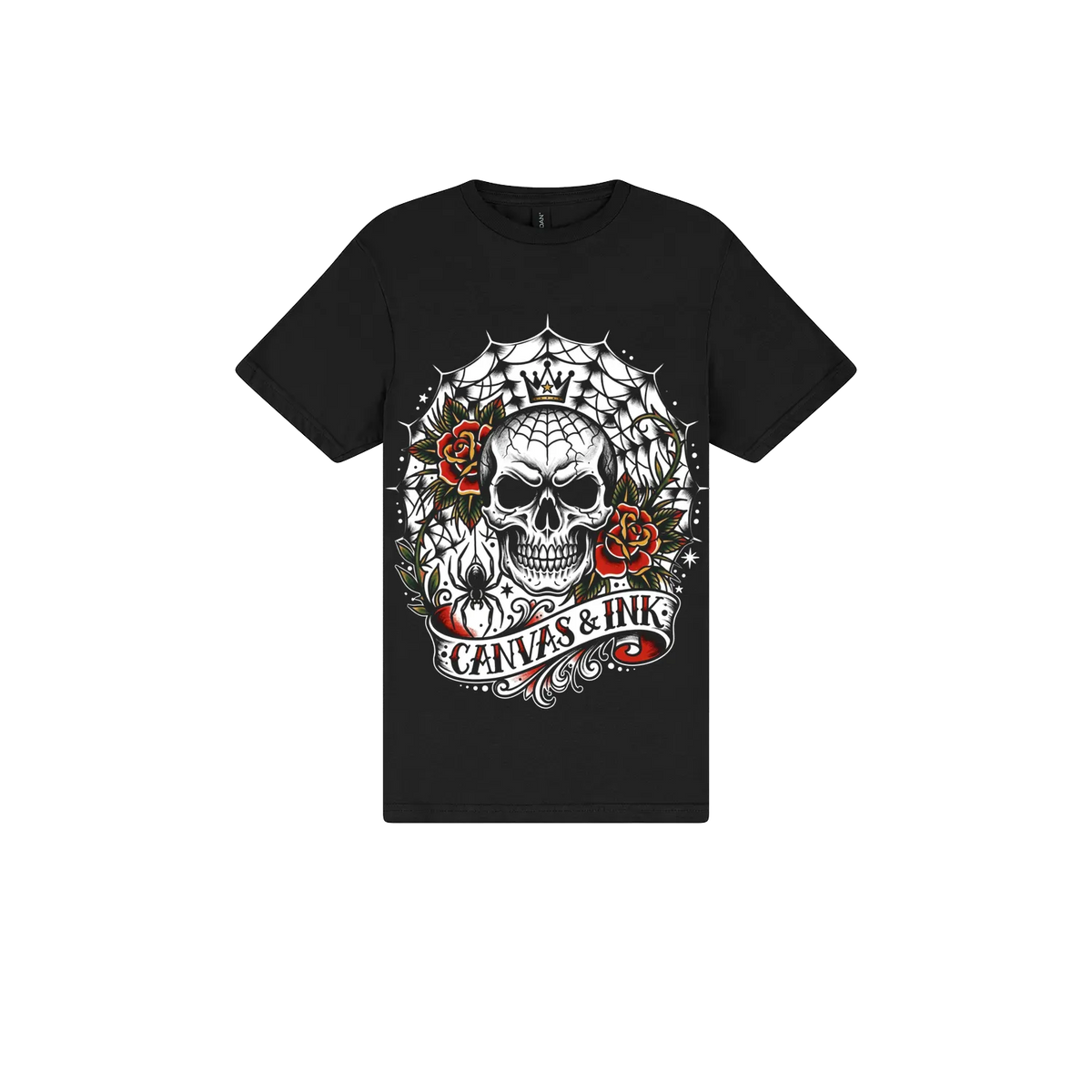 Black front flat lay