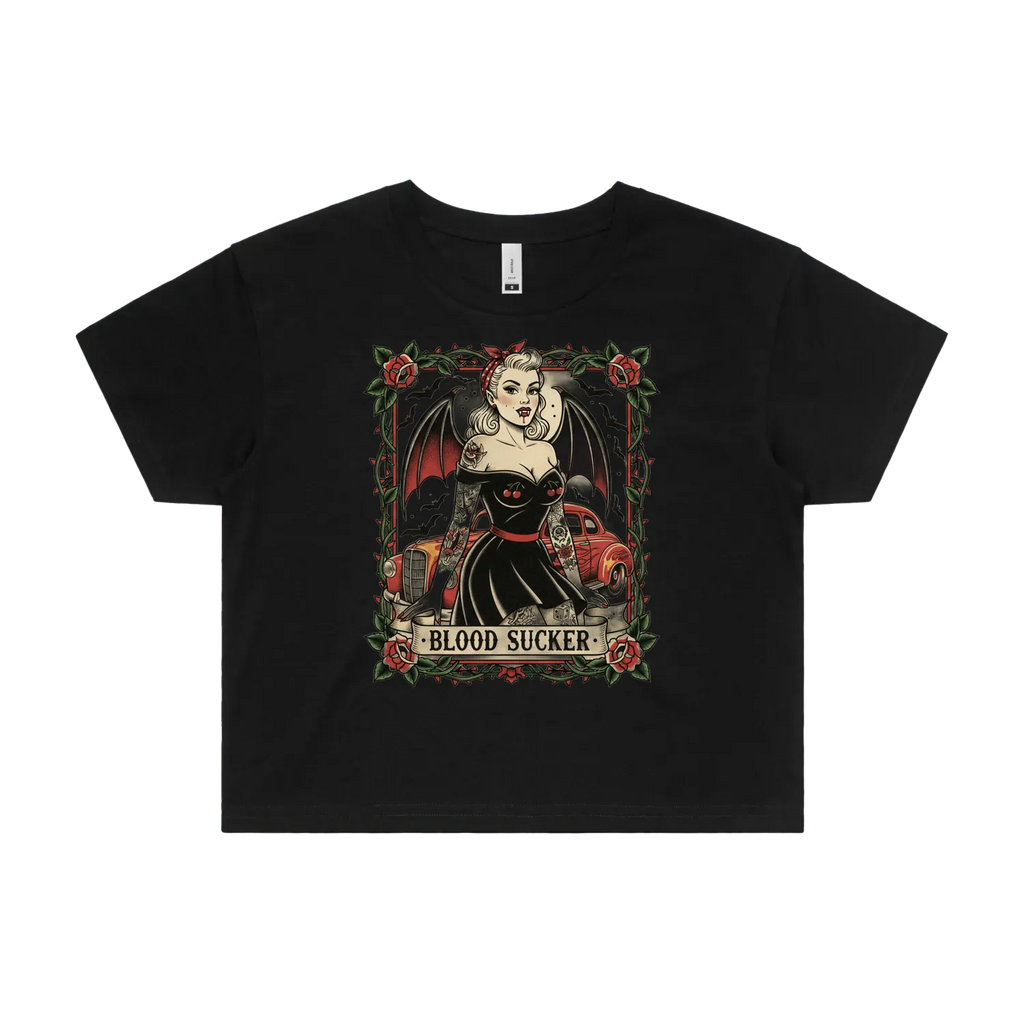 Black front flat lay