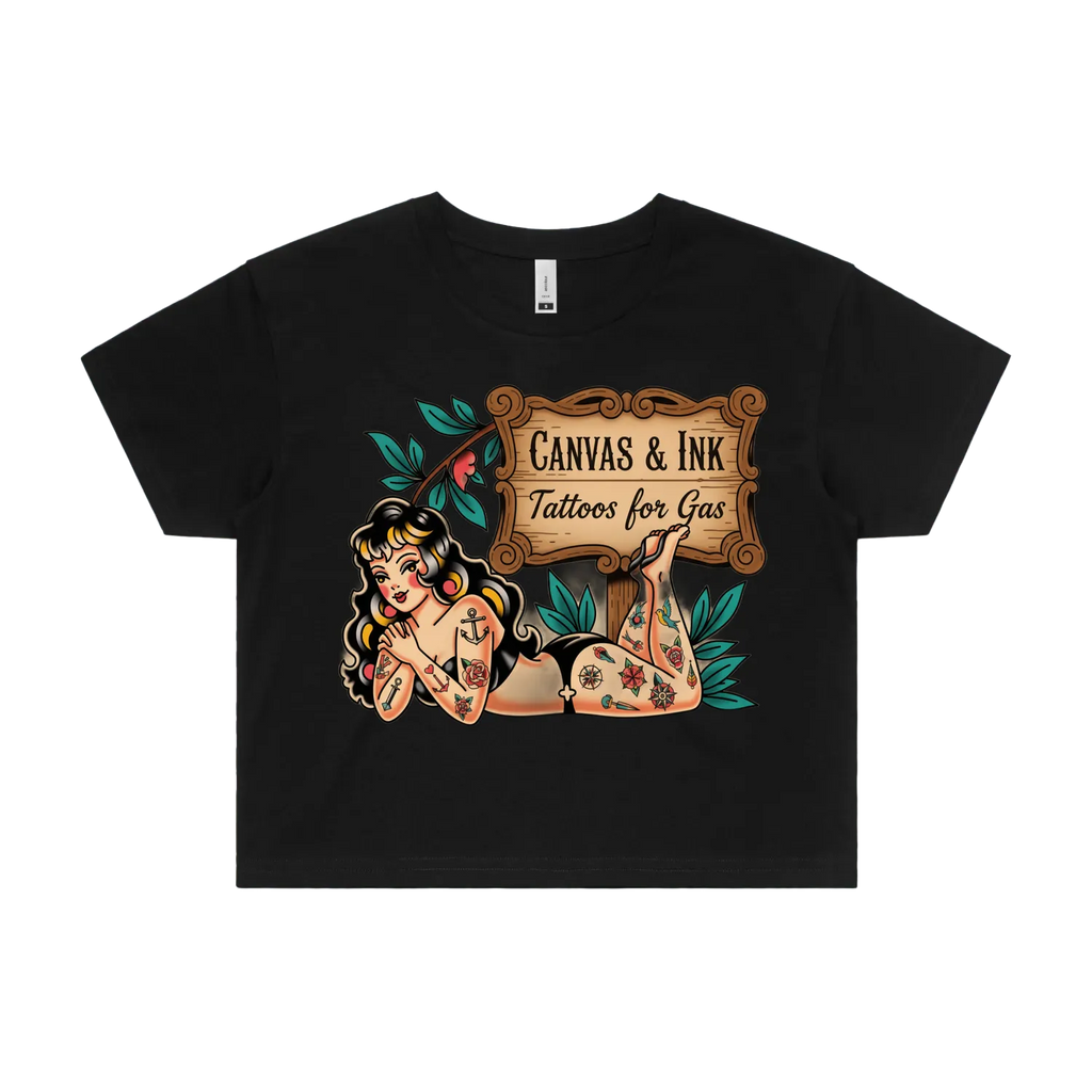 Black front flat lay