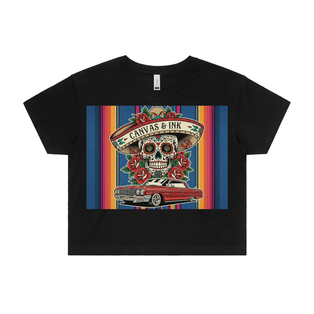 Black front flat lay