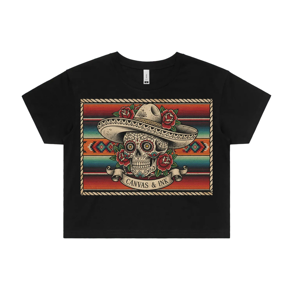 Black front flat lay