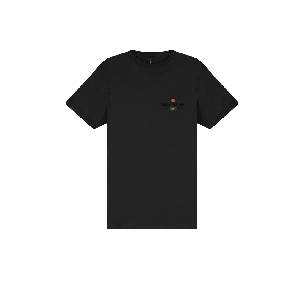 Black front flat lay