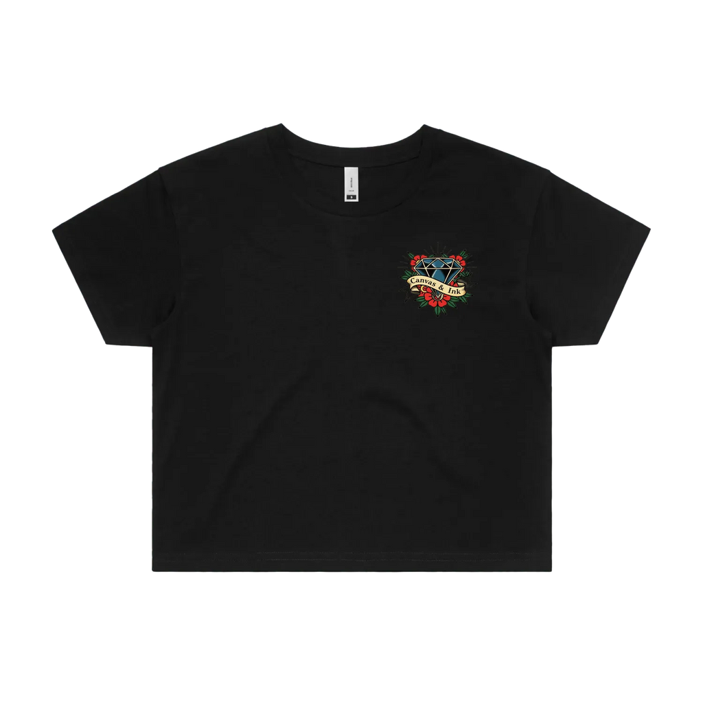 Black front flat lay