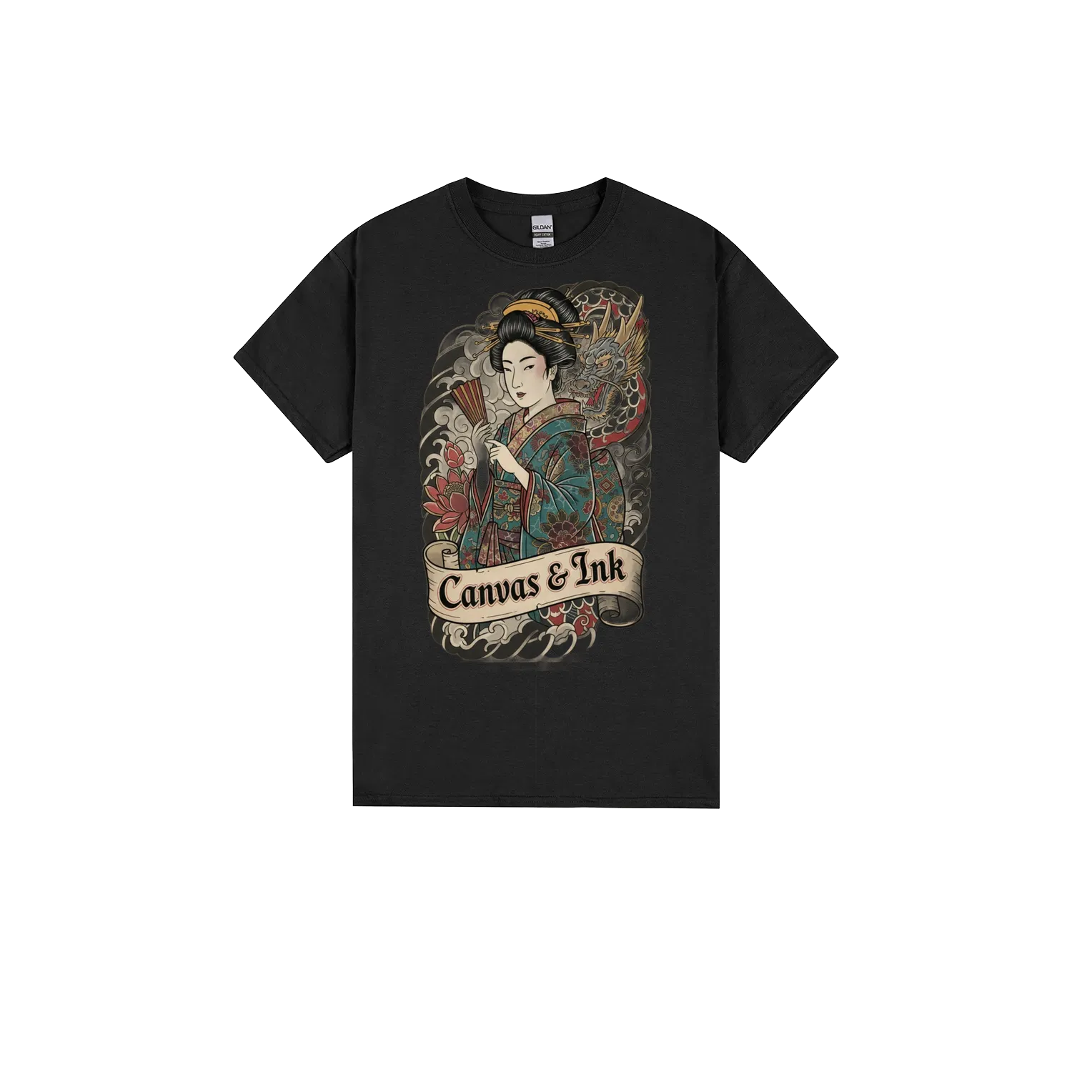 Black front flat lay