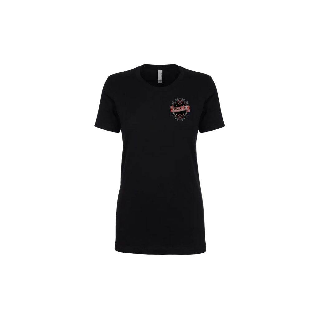 Black front flat lay