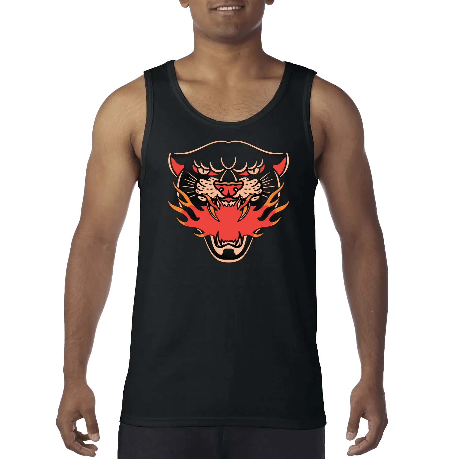 Black front flat lay