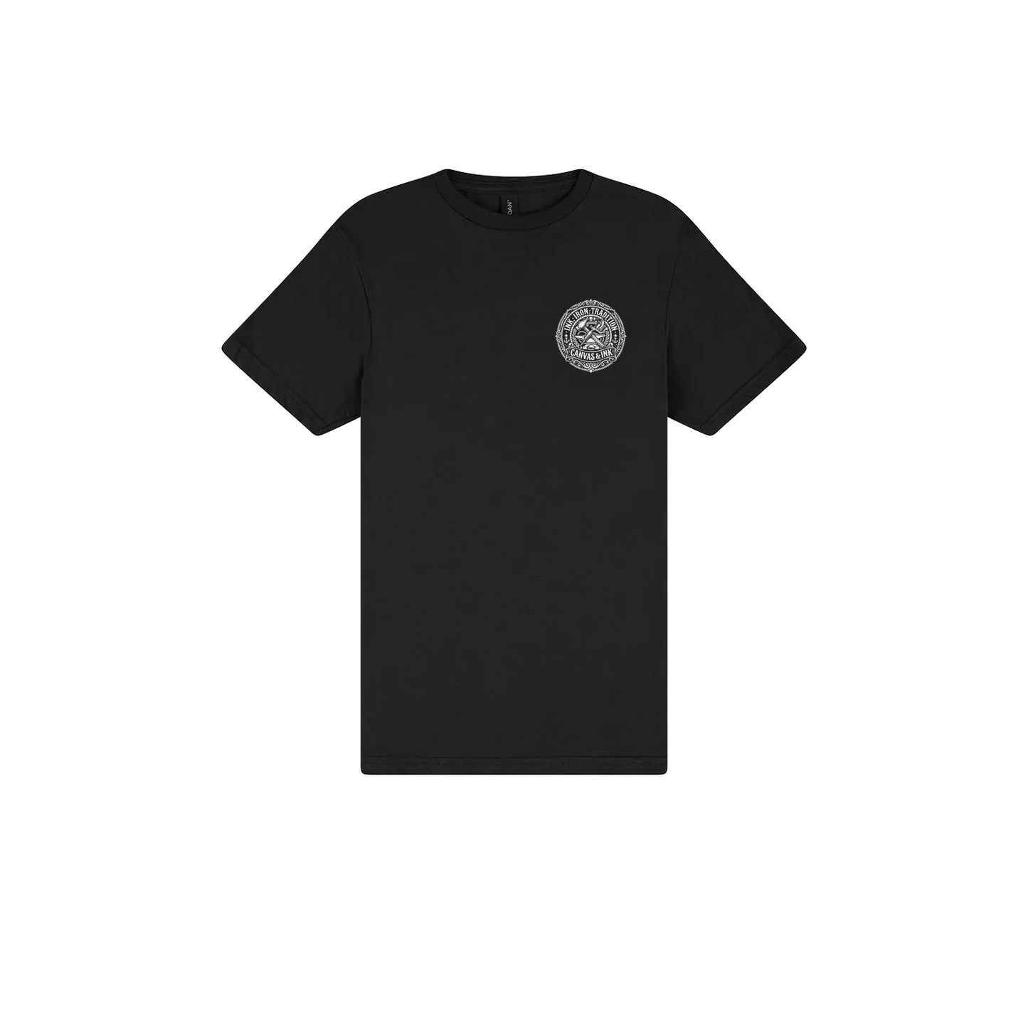 Black front flat lay