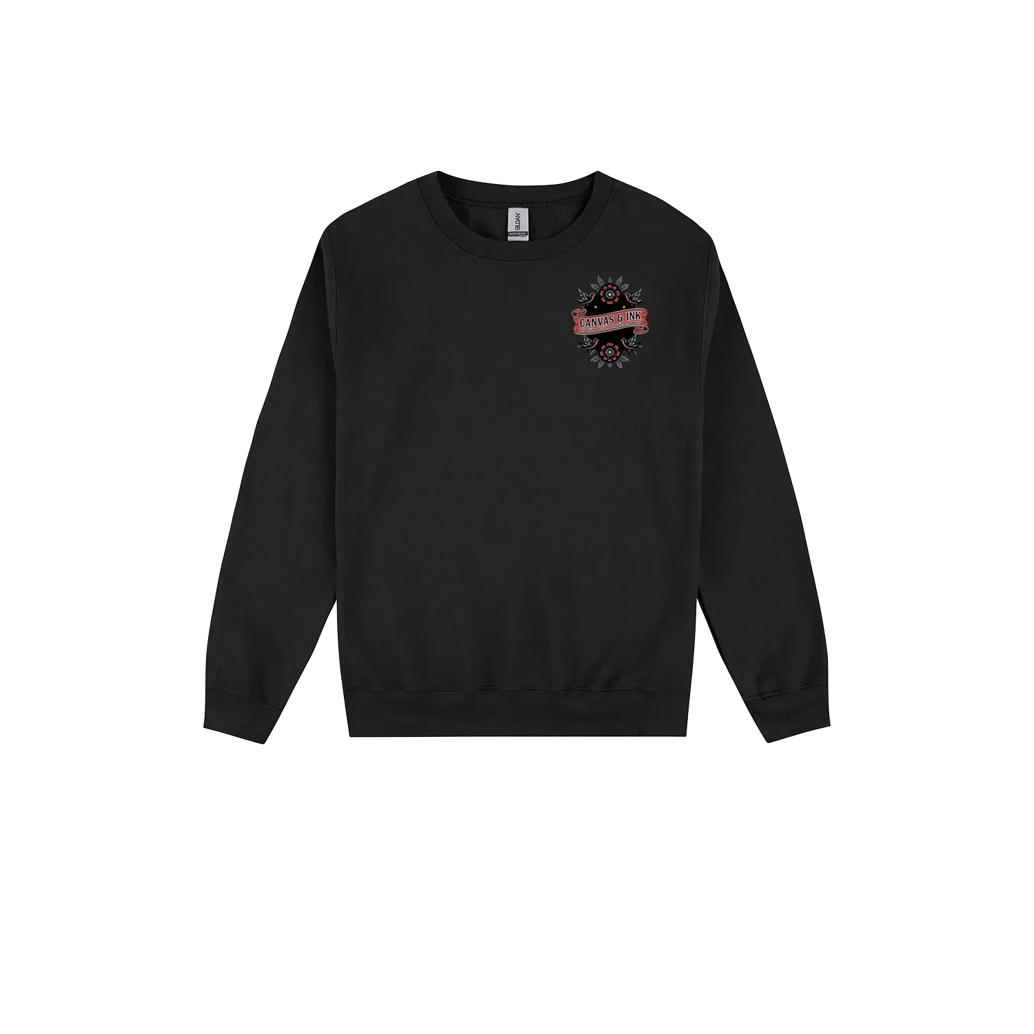 Black front flat lay