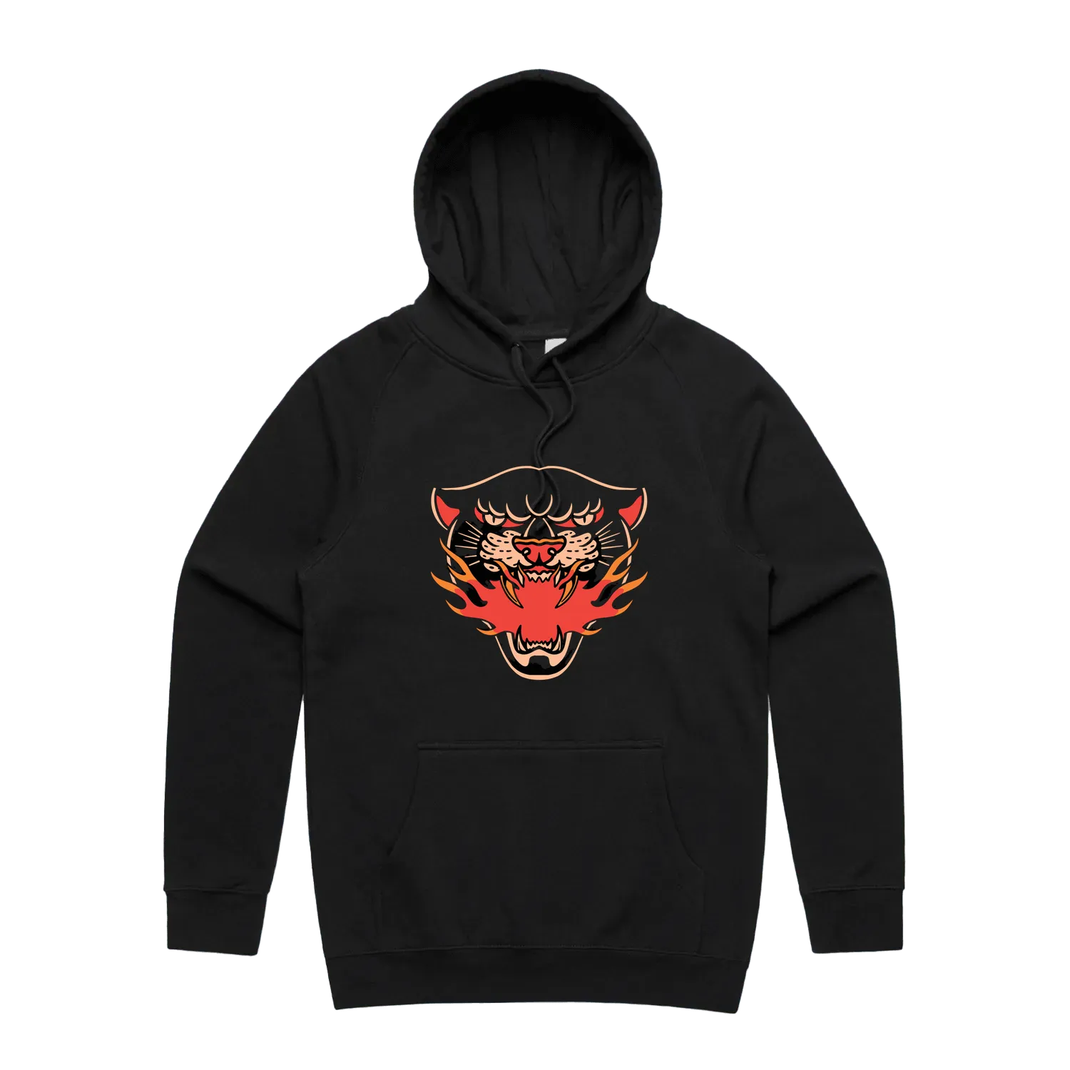 Black front flat lay