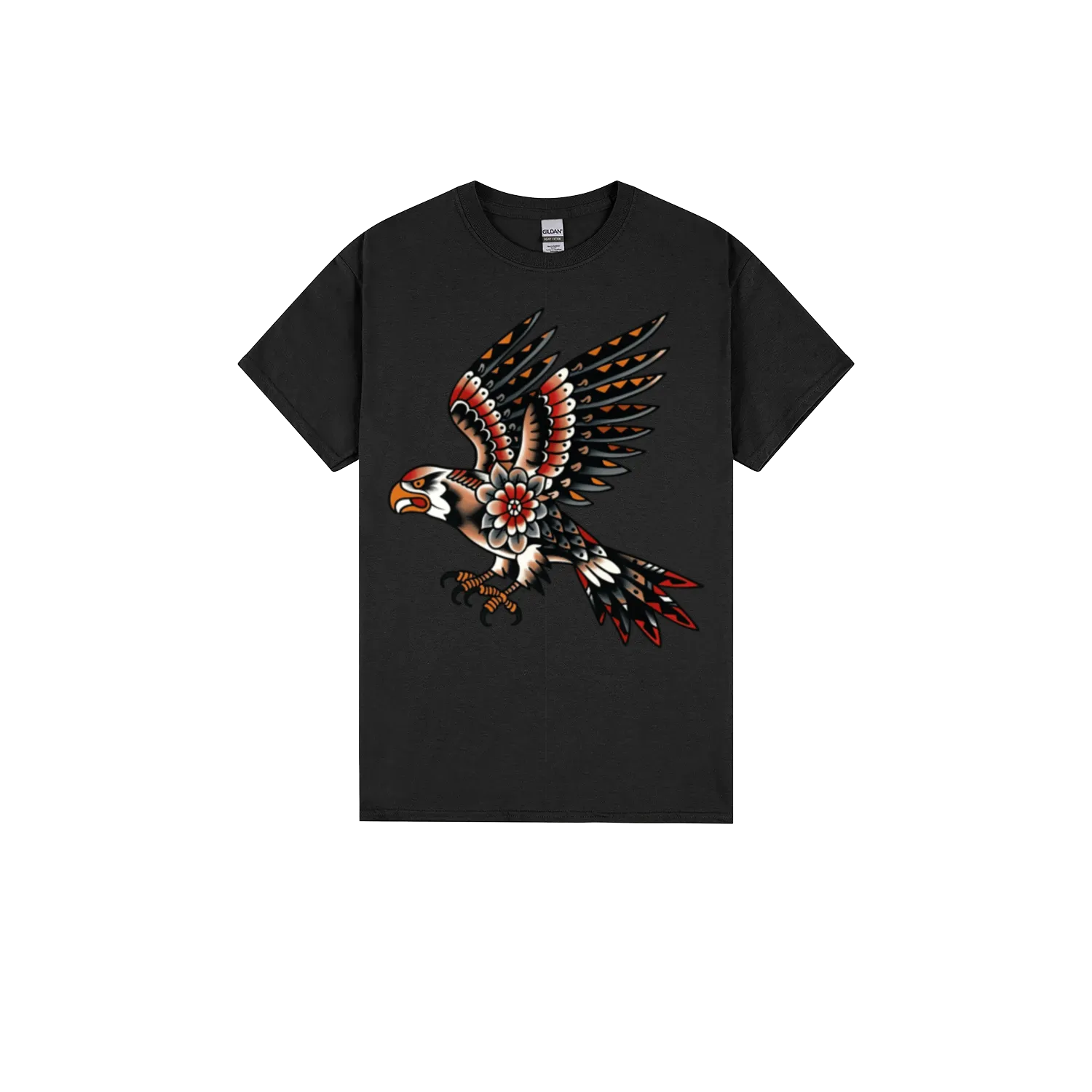 Black front flat lay