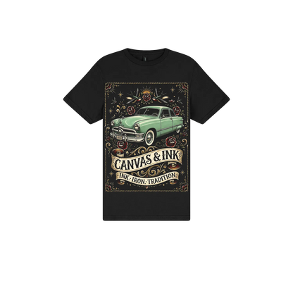 Black front flat lay