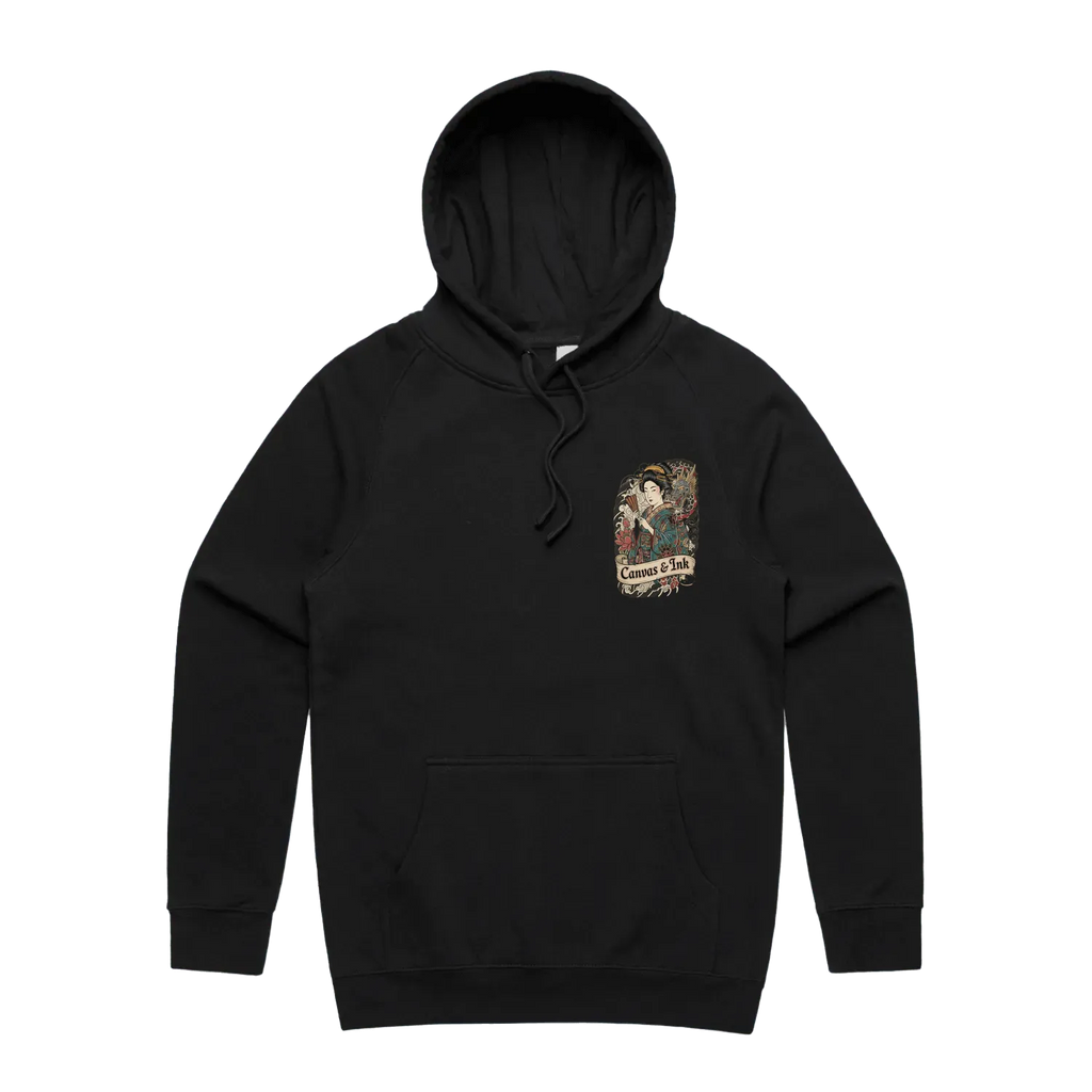 Black front flat lay