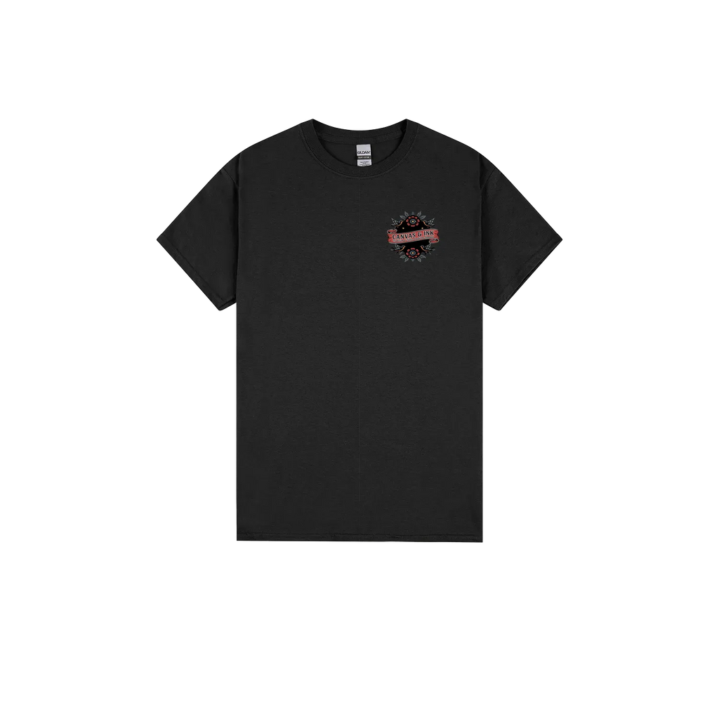 Black front flat lay