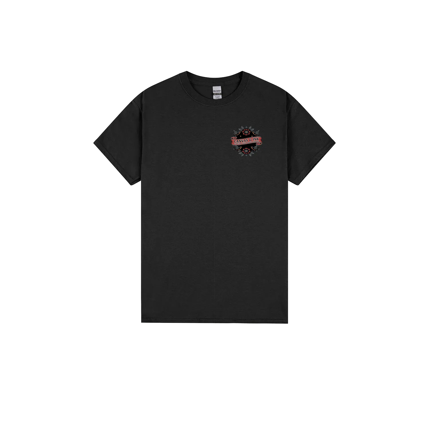 Black front flat lay