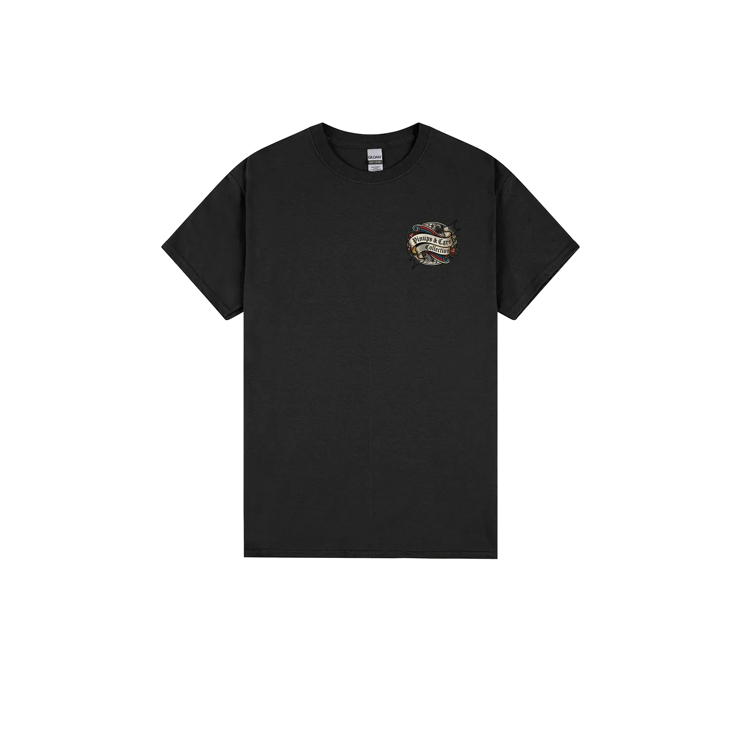 Black front flat lay