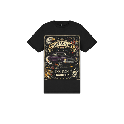 Black front flat lay