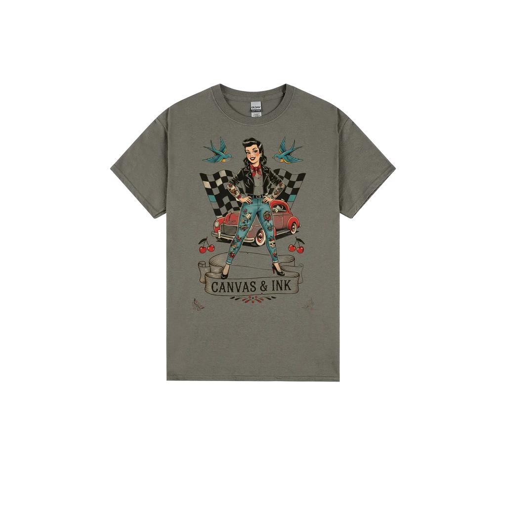 Charcoal front flat lay