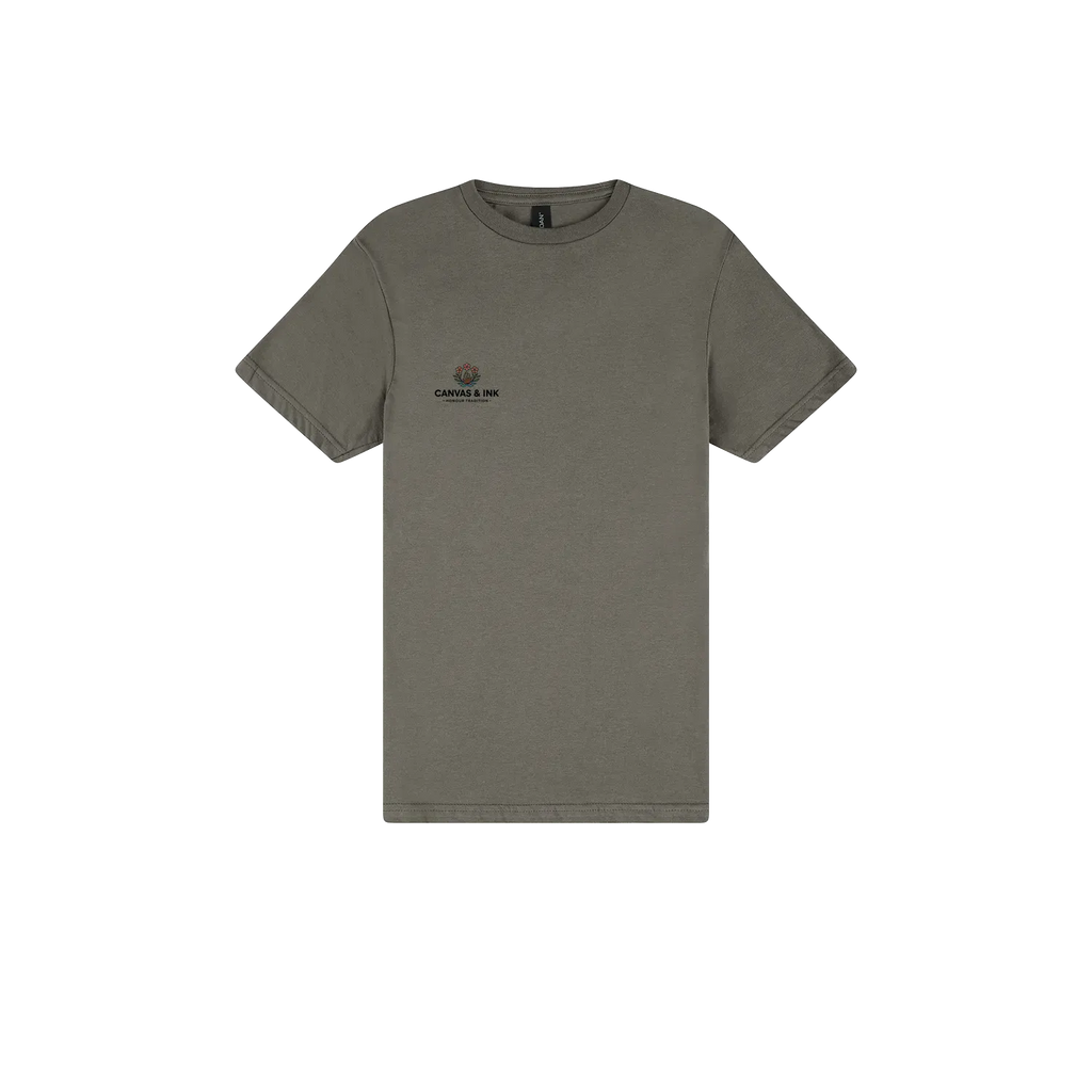 Charcoal front flat lay