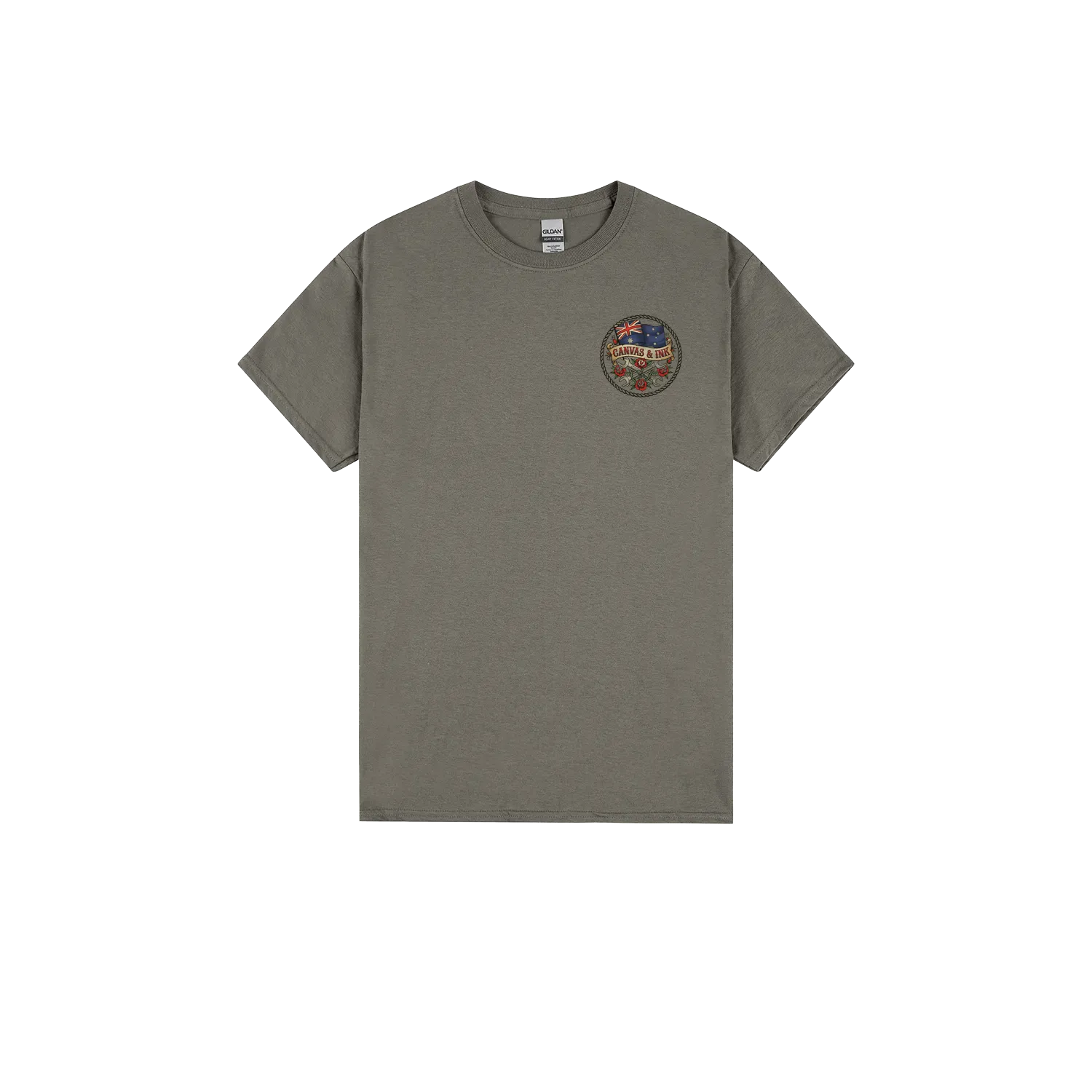 Charcoal front flat lay