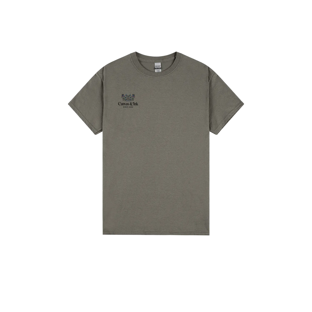 Charcoal front flat lay