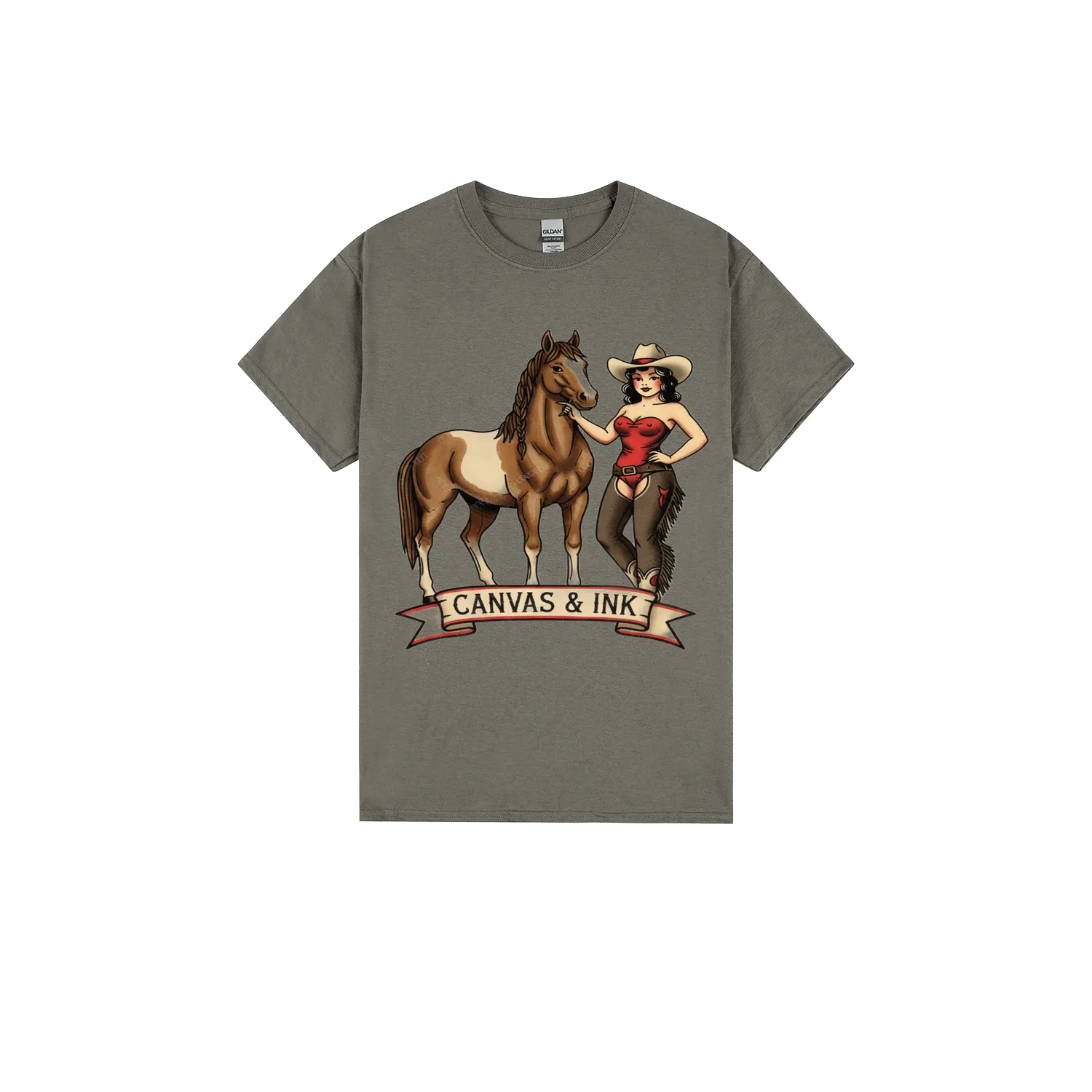 Charcoal front flat lay