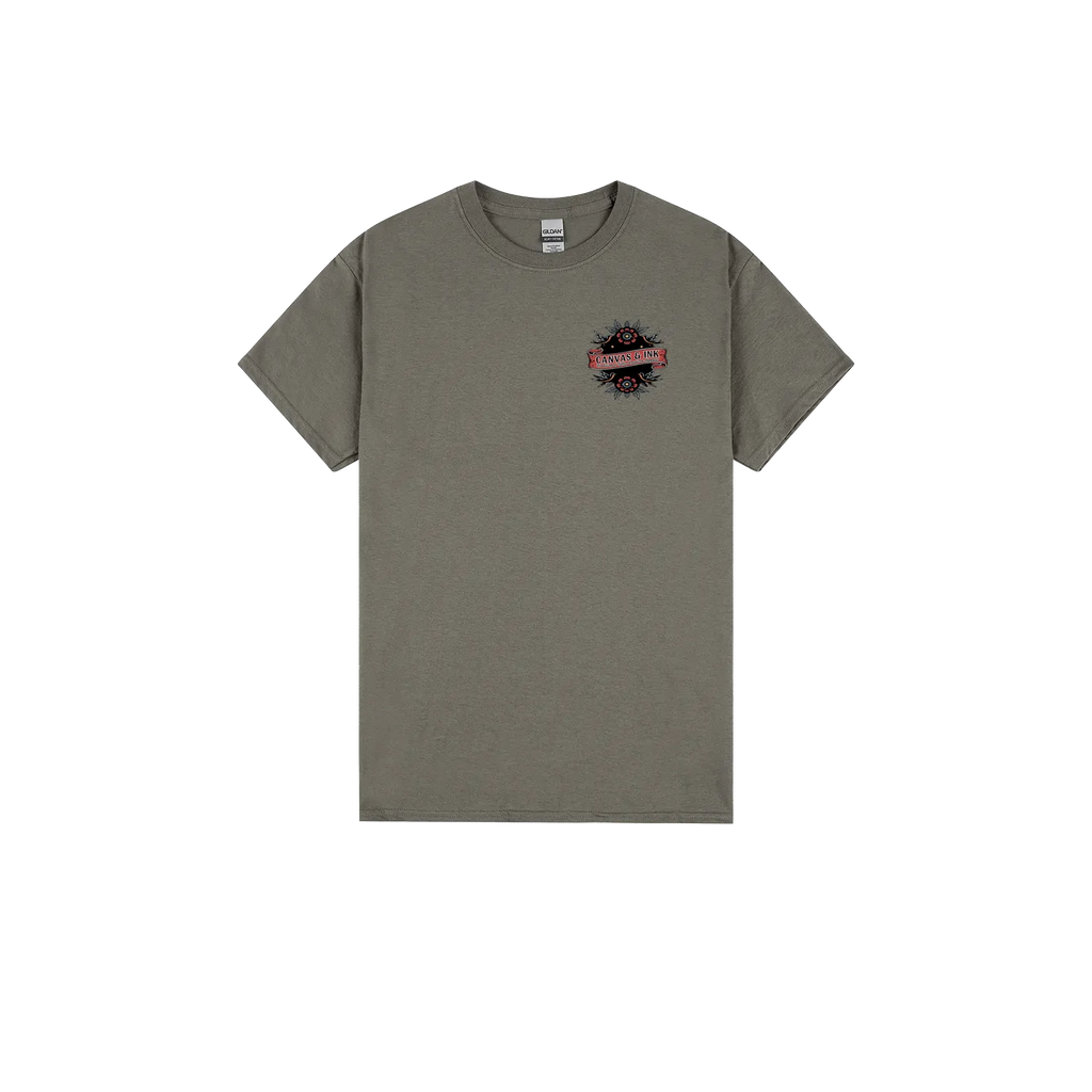 Charcoal front flat lay