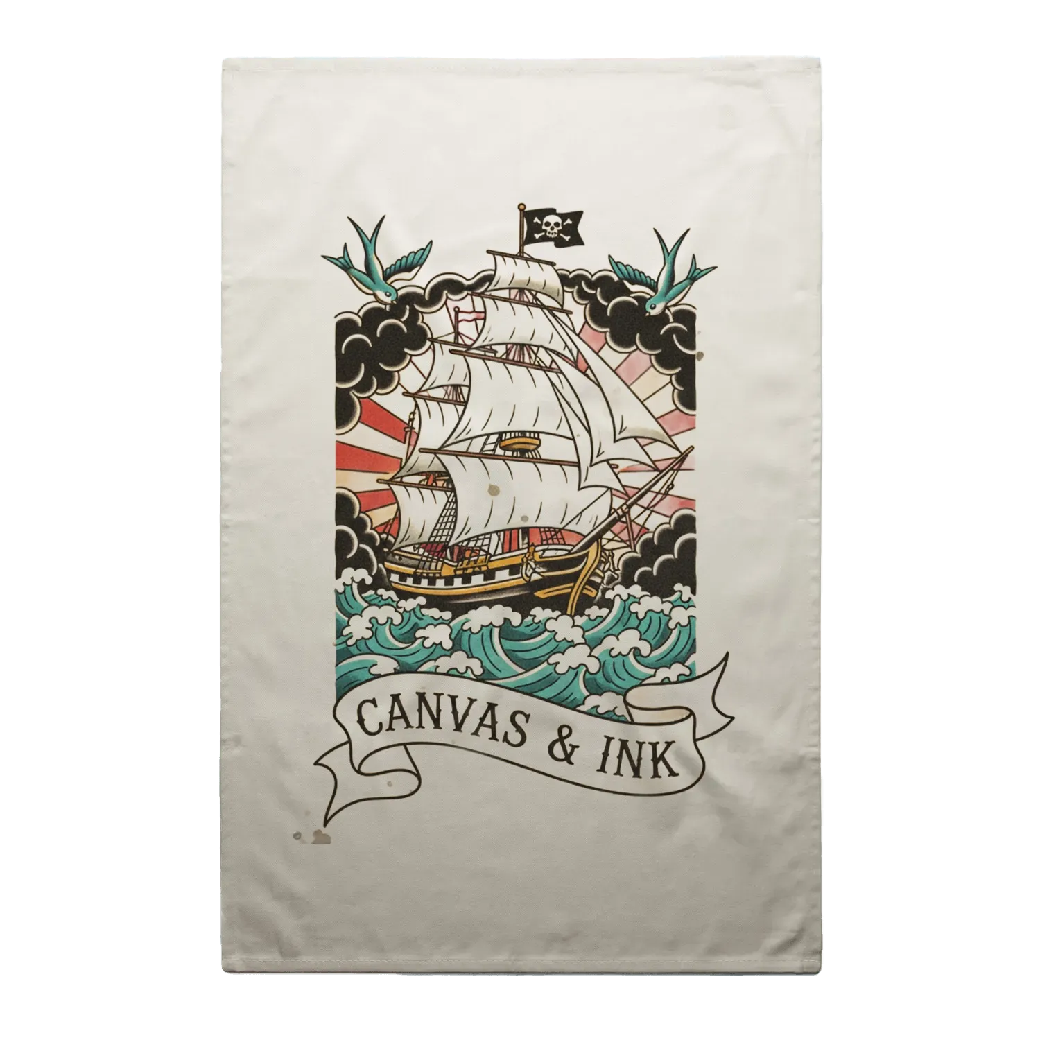 Cream front flat lay