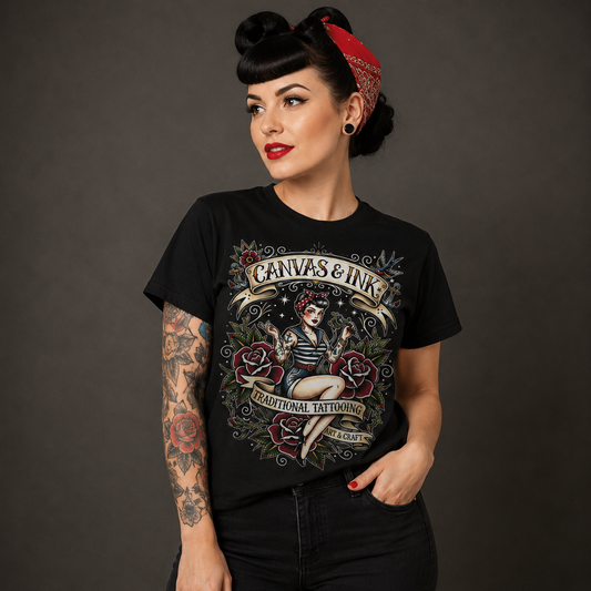 Rockabilly Pinup T-Shirt - FRONT PRINT