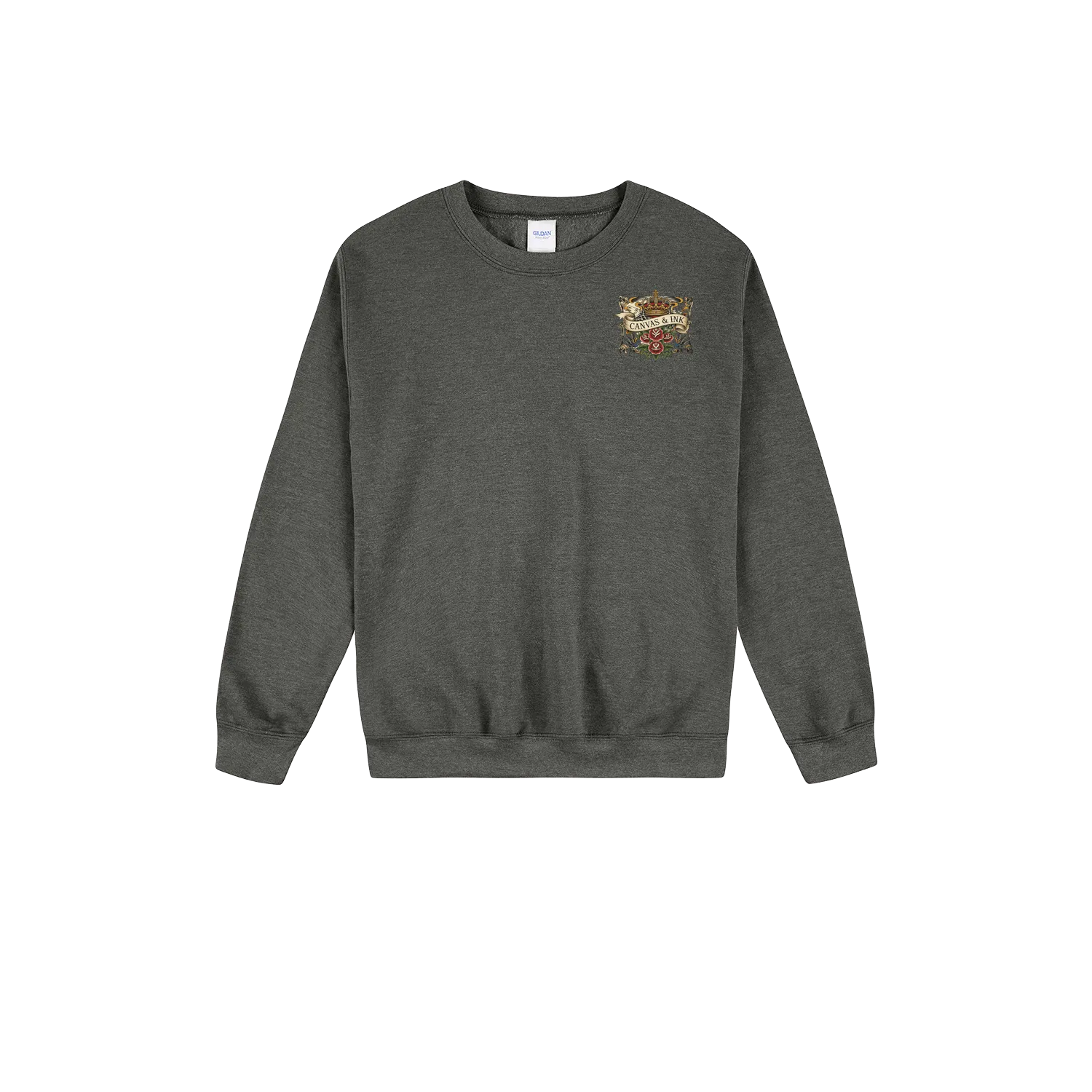 Dark Heather front flat lay