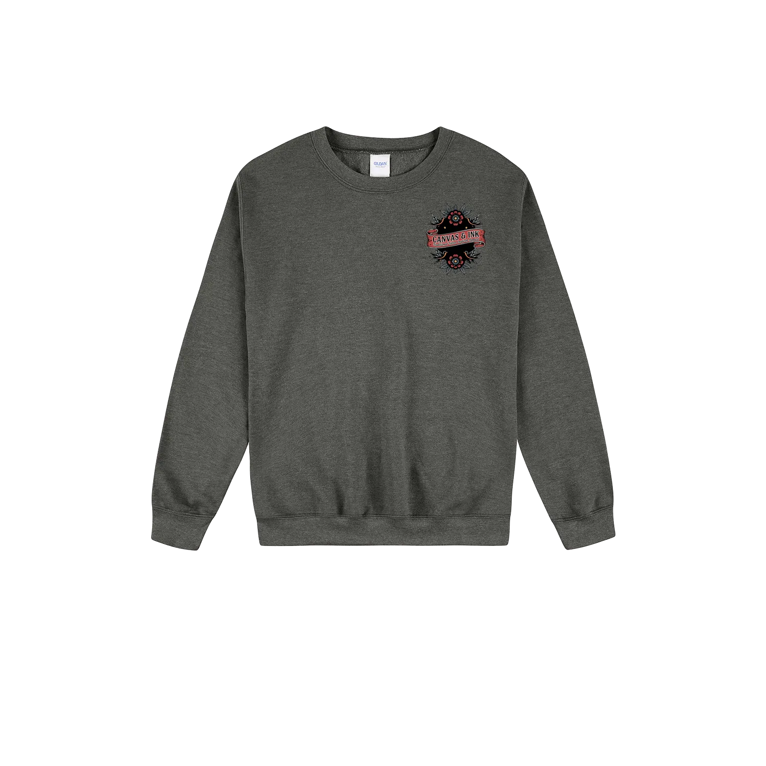 Dark Heather front flat lay