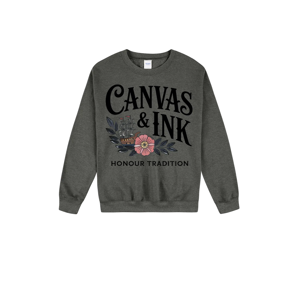 Dark Heather front flat lay