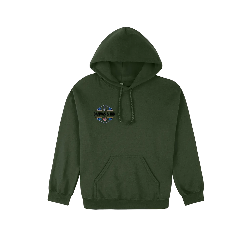 Forest Green front flat lay