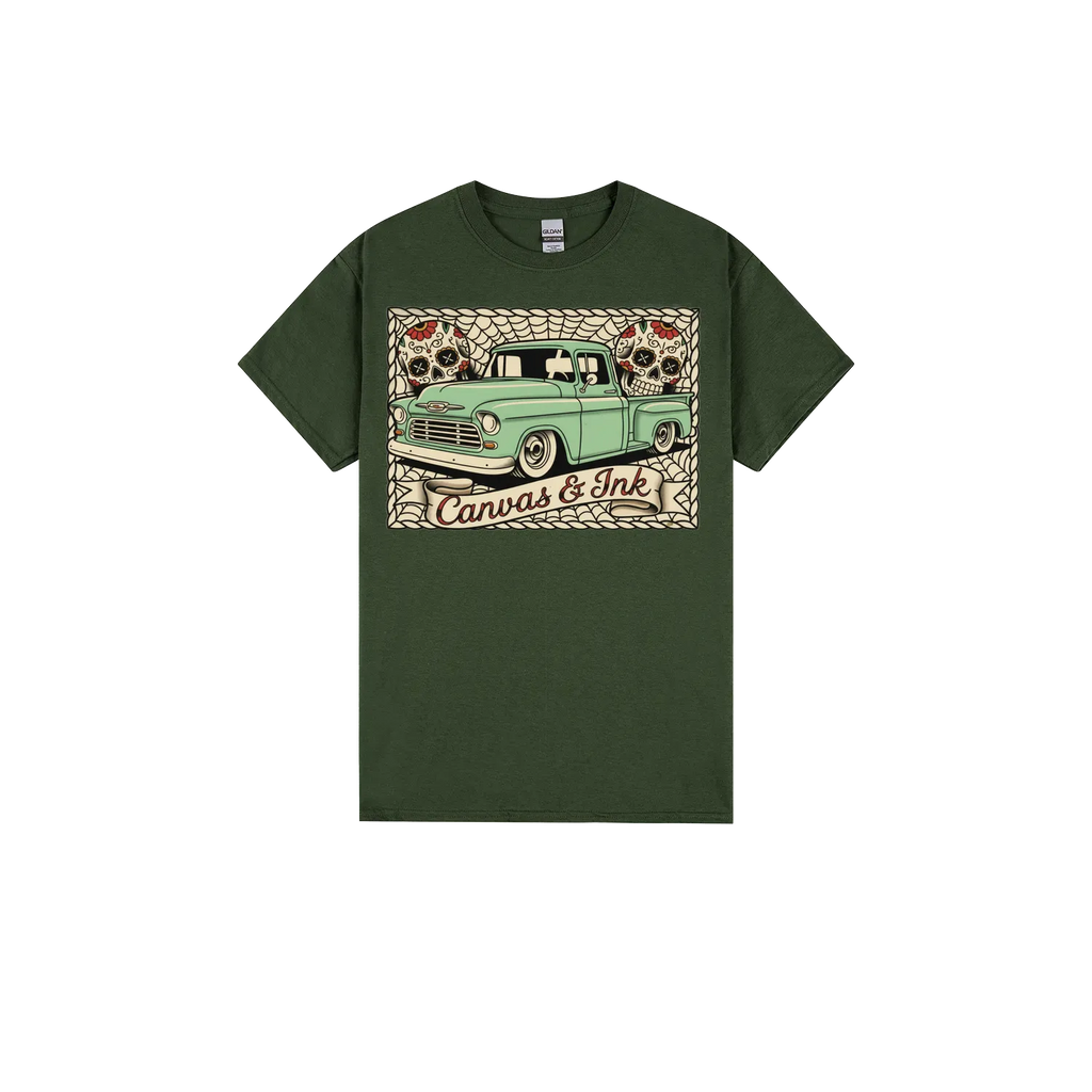 Forest Green front flat lay