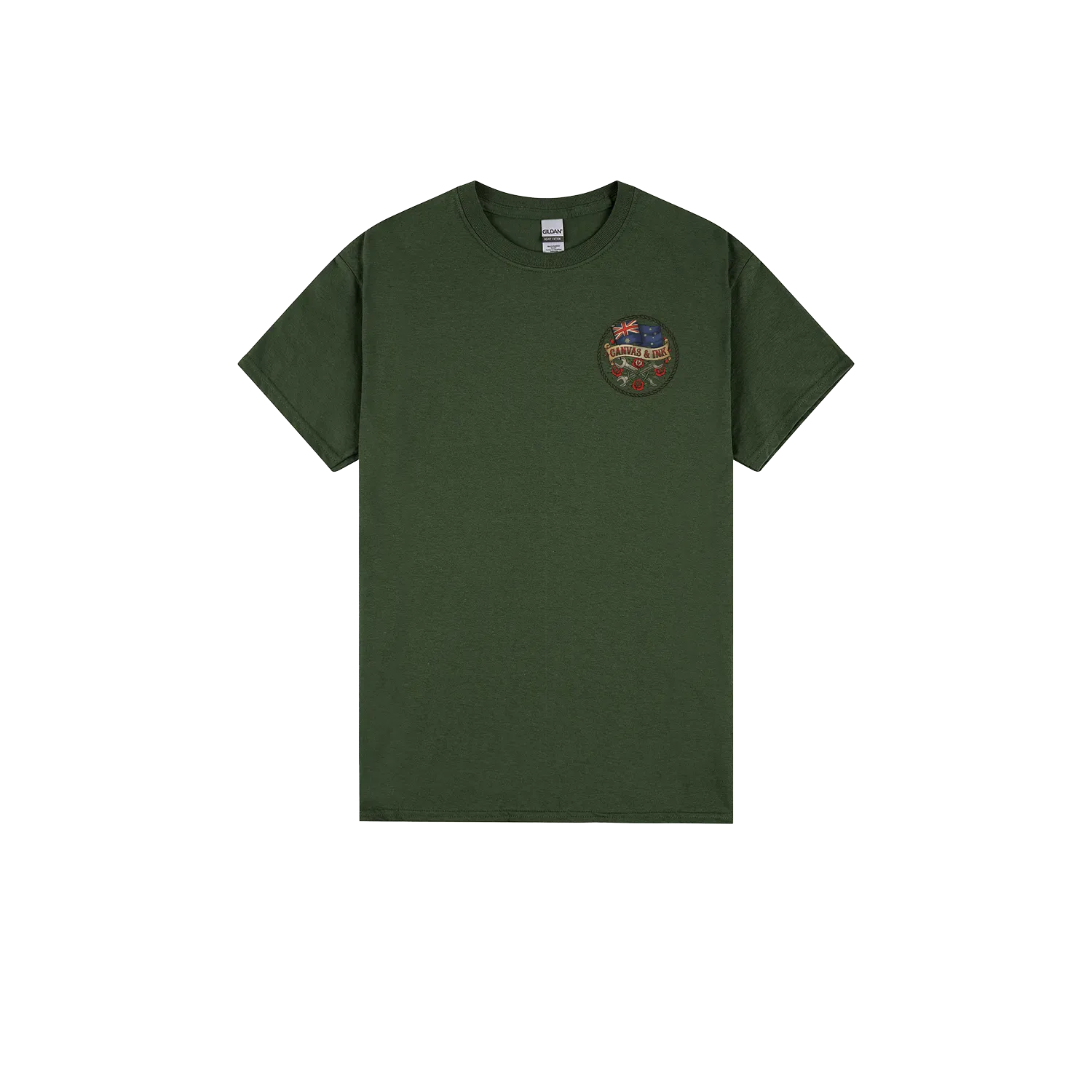 Forest Green front flat lay