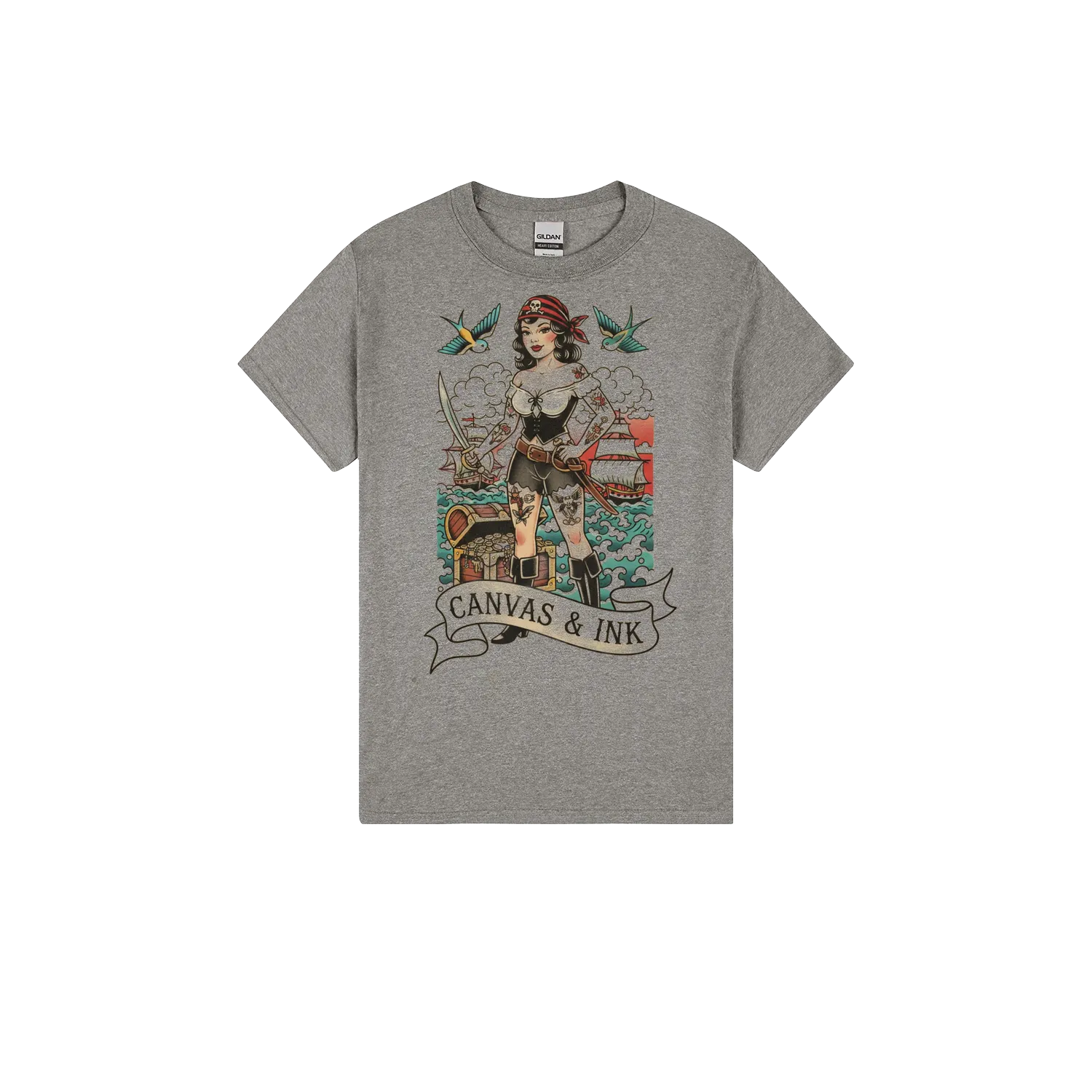 Heather Graphite front flat lay