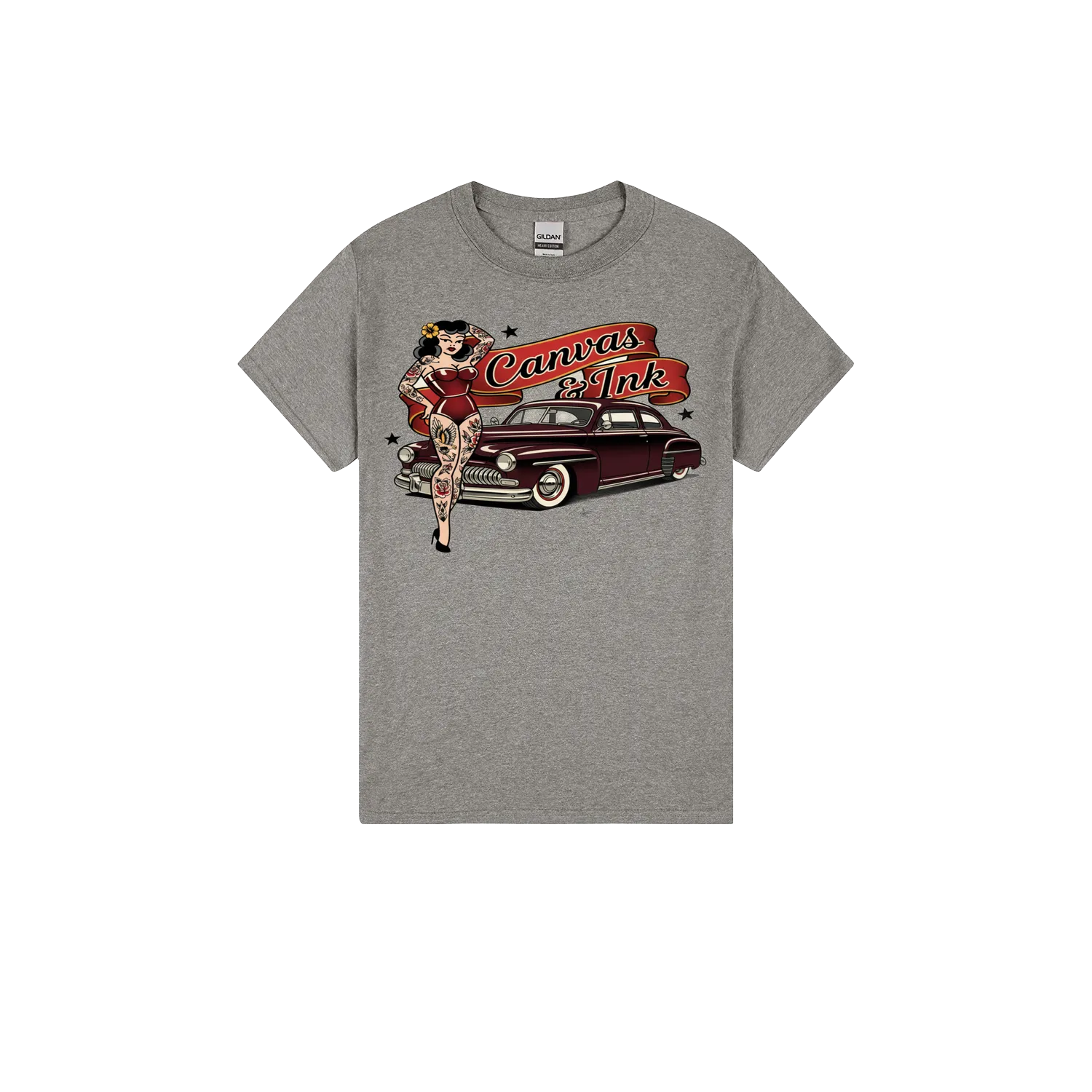 Heather Graphite front flat lay