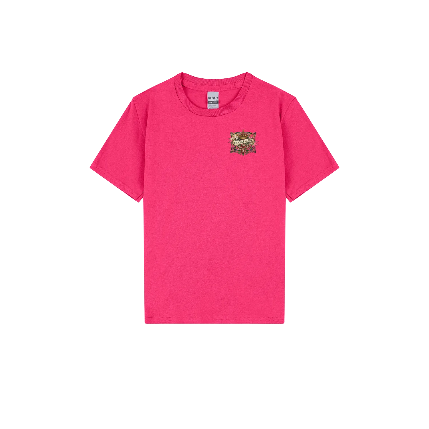 Heliconia front flat lay